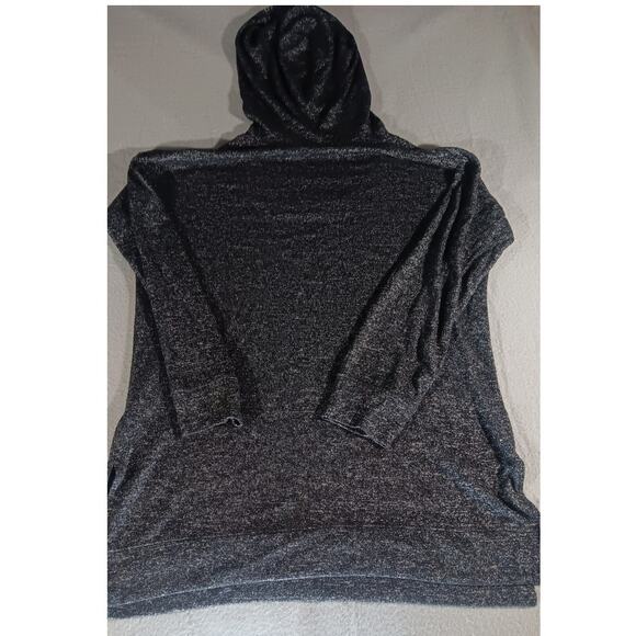 Soft Surrounding Gray Knit Hood Tunic Top Small Cozy Lightweight Lounge Pullover - Picture 9 of 9
